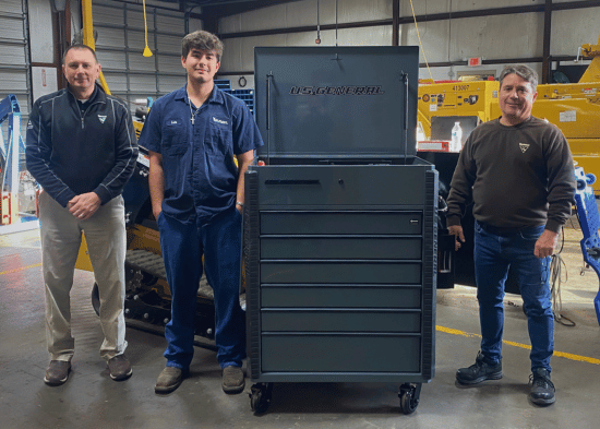 All Roads Technician Apprentice Luke with Managers in Summerville, SC